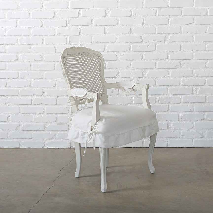 Darcy Armchair with Oyster Linen Slipcover - Modern Upholstered Accent Chair for Living Room, Bedroom & Office Decor