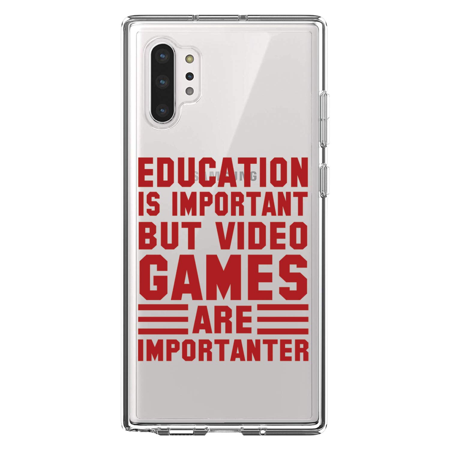 Shockproof Hybrid Case for Samsung Galaxy Note 10 Plus (6.8 Inch) - Clear TPU Bumper with Acrylic Back & Tempered Glass Screen Protector - Perfect for Gaming, Work, and Everyday Protection