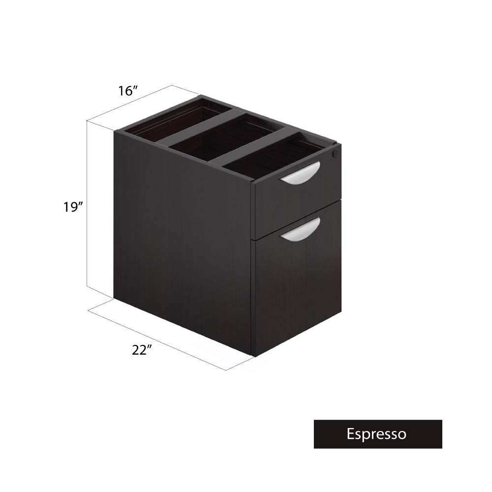 GOF Double 4-Person Workstation Cubicle Office Partition - 10'D x 12'W Room Divider with Espresso Pedestal | Ideal for Open Office Spaces & Conference Room Dividers