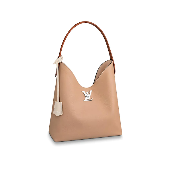 LV Lockme Hobo Bag in Beige - Luxury Handbag for Women, Perfect for Work, Travel & Everyday Use