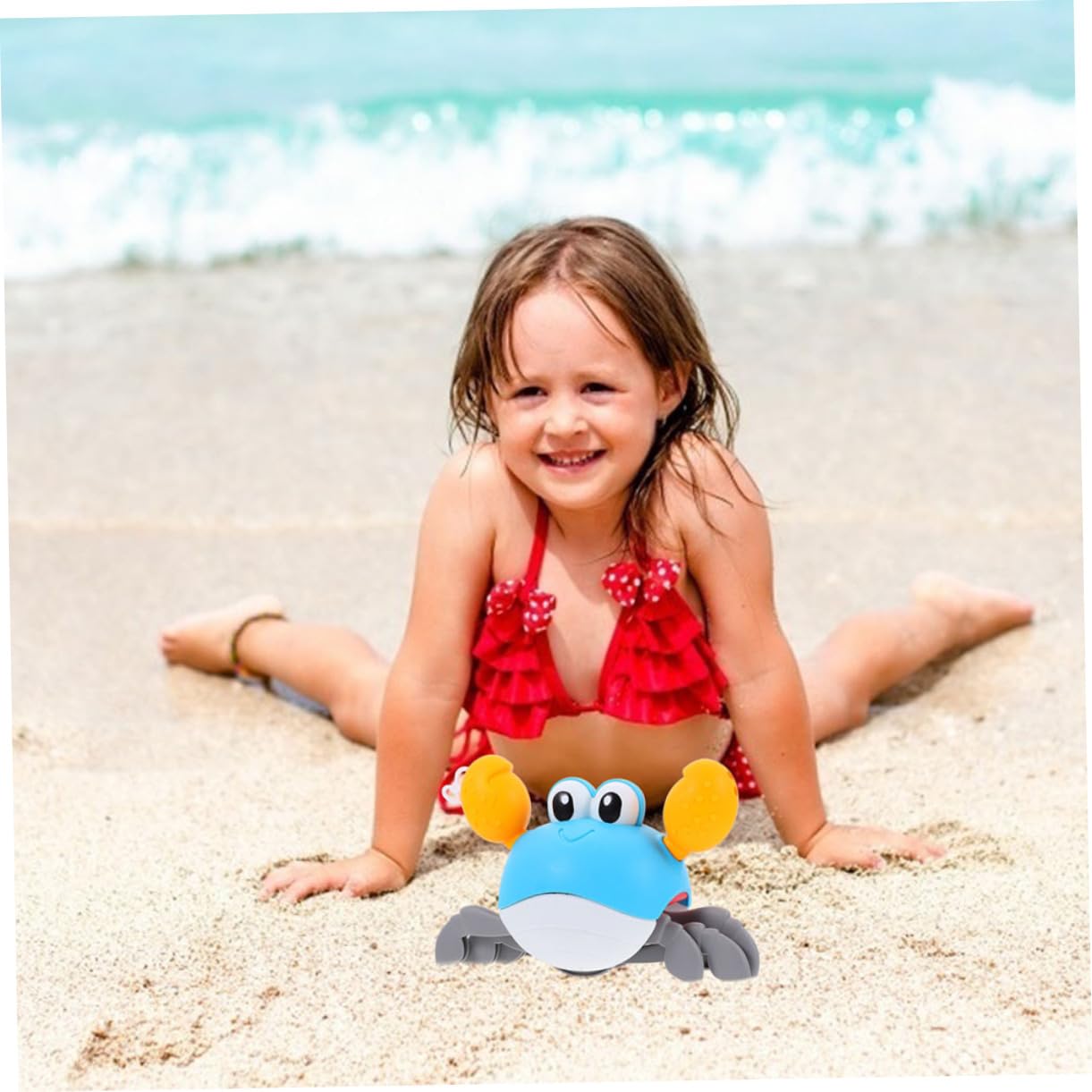 2-Pack Wind-Up Crab Bath Toys for Kids - Fun Swimming & Floating Shower Toys for Bathtub, Pool & Beach Playtime - Durable Plastic Bath Time Fun for Toddlers & Babies