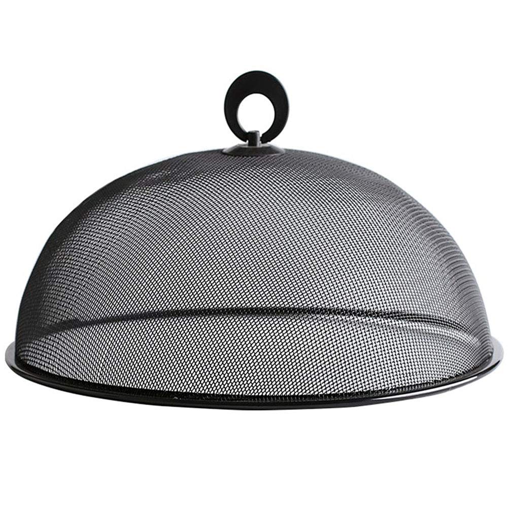 Fovely Round Wrought Iron Food Cover - Mesh Screen Picnic Food Protector, Dustproof Umbrella Tent for Outdoor Dining, BBQ, Camping & Parties