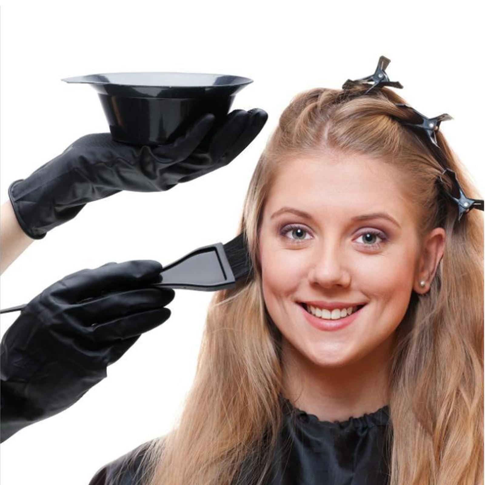 16-Piece Hair Dye Kit with Clips, Coloring Bowls & Brushes - Professional Salon Tools for Hair Coloring & Styling - Perfect for Home Use & Beauty Salons