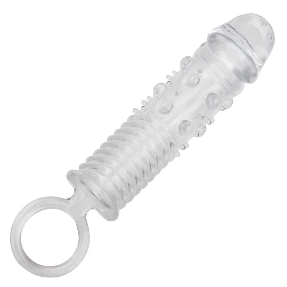 3 Piece Cock Ring & Textured Penis Extension Sleeve Set for Enhanced Pleasure - Couples Sex Toys for Men, Stretching Sleeves for Intimate Play & Sensual Massage