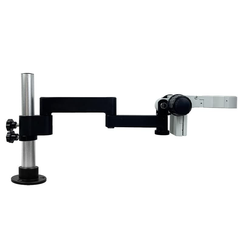 Gringoo Microscope Articulating Arm Stand - 76mm White Metal LED Stand with 510mm Length & 45° View Angle | Compatible with Stereo Trinocular Microscopes, HDMI Cameras | Ideal for Phone Repair, Soldering & Precision Workstations