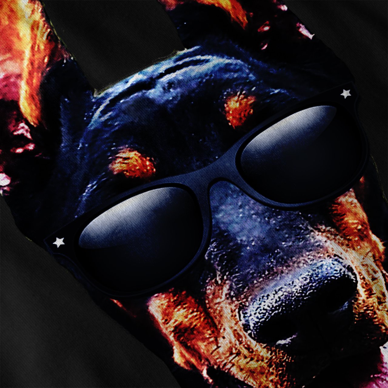 Wellcoda Men's Doberman Print Hoodie - Animal Graphic Pullover Sweatshirt for Casual Wear, Street Style & Dog Lovers Fashion