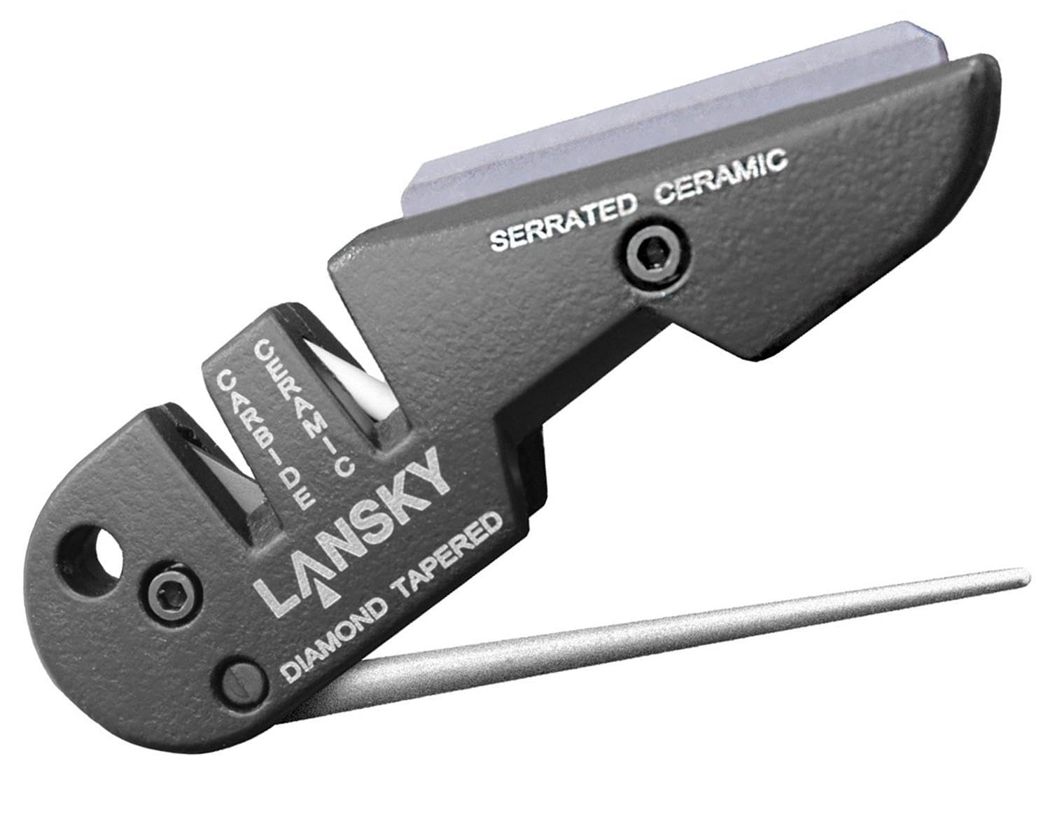 Lansky Blademedic 4-in-1 Knife Sharpener Kit - Professional Knife Sharpening Tool for Kitchen, Hunting & Pocket Knives | Compact & Portable Design for Home, Camping & Outdoor Use