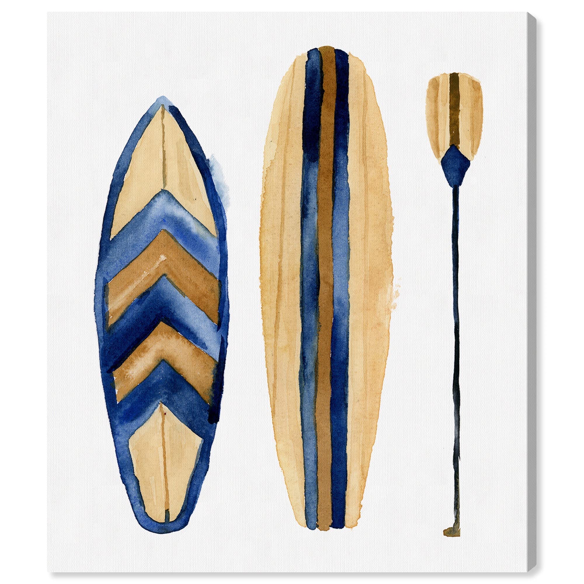 Oliver Gal Artist Co. 'Paddle Up' Nautical & Coastal Wall Art Canvas Prints - Perfect for Beach House Decor, Coastal Living Room, or Nautical Sports Theme