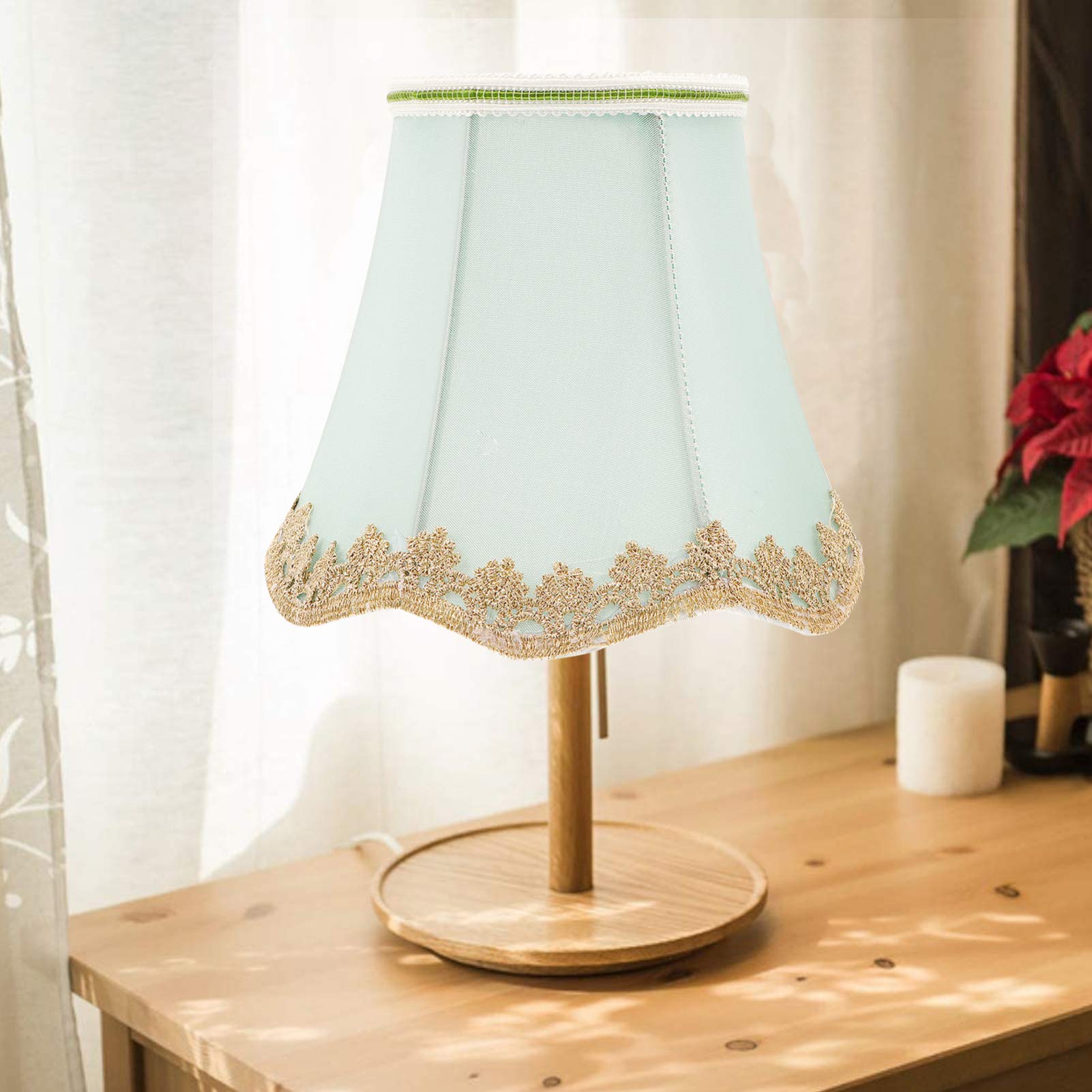 Modern European Style Fabric Bell Shaped Lamp Shade - Small Chandelier Bulb Cover for Table & Floor Lamps, Replacement Drum Shade - Perfect for Living Room, Bedroom & Office Decor