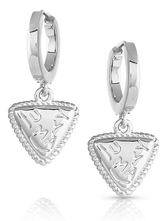 Montana Silversmiths ER5481 Women's High Noon Cobblestone Turquoise Earrings - Sterling Silver Dangle Earrings for Western Fashion & Cowgirl Style | Perfect for Rodeo, Country Concerts & Boho Outfits