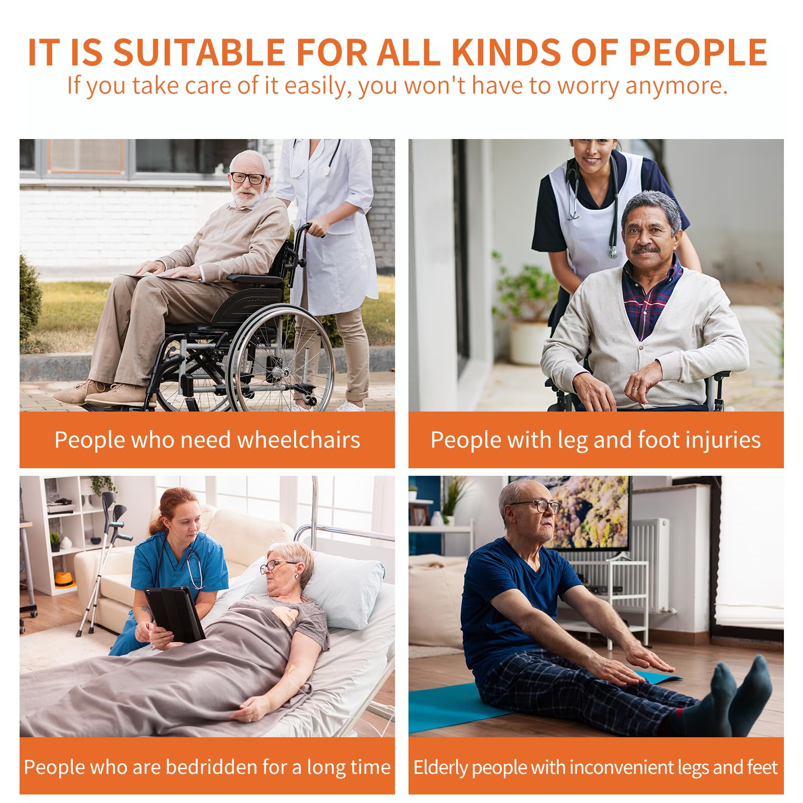 Adjustable Wheelchair Seat Belt with Buckle - Waist & Leg Safety Restraint for Elderly, Disabled & Patients - Comfortable & Secure Mobility Aid - Blue (Ideal for Home Care, Hospitals & Nursing Facilities)