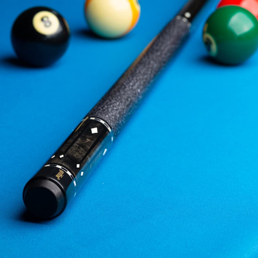 Premium Griffin GR32 Pool Cue - Grey Stained Maple Shaft with White Diamond Inlays | Professional Billiards Stick for Pool Halls & Home Game Rooms