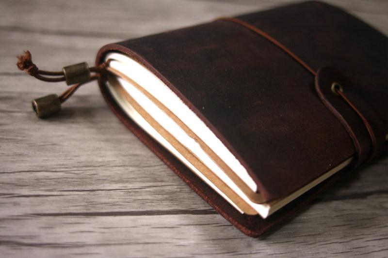 Personalized Rustic Leather Traveler's Notebook - Custom Name Journal for Writing, Sketching & Planning - Perfect for Travel, Work & Daily Use