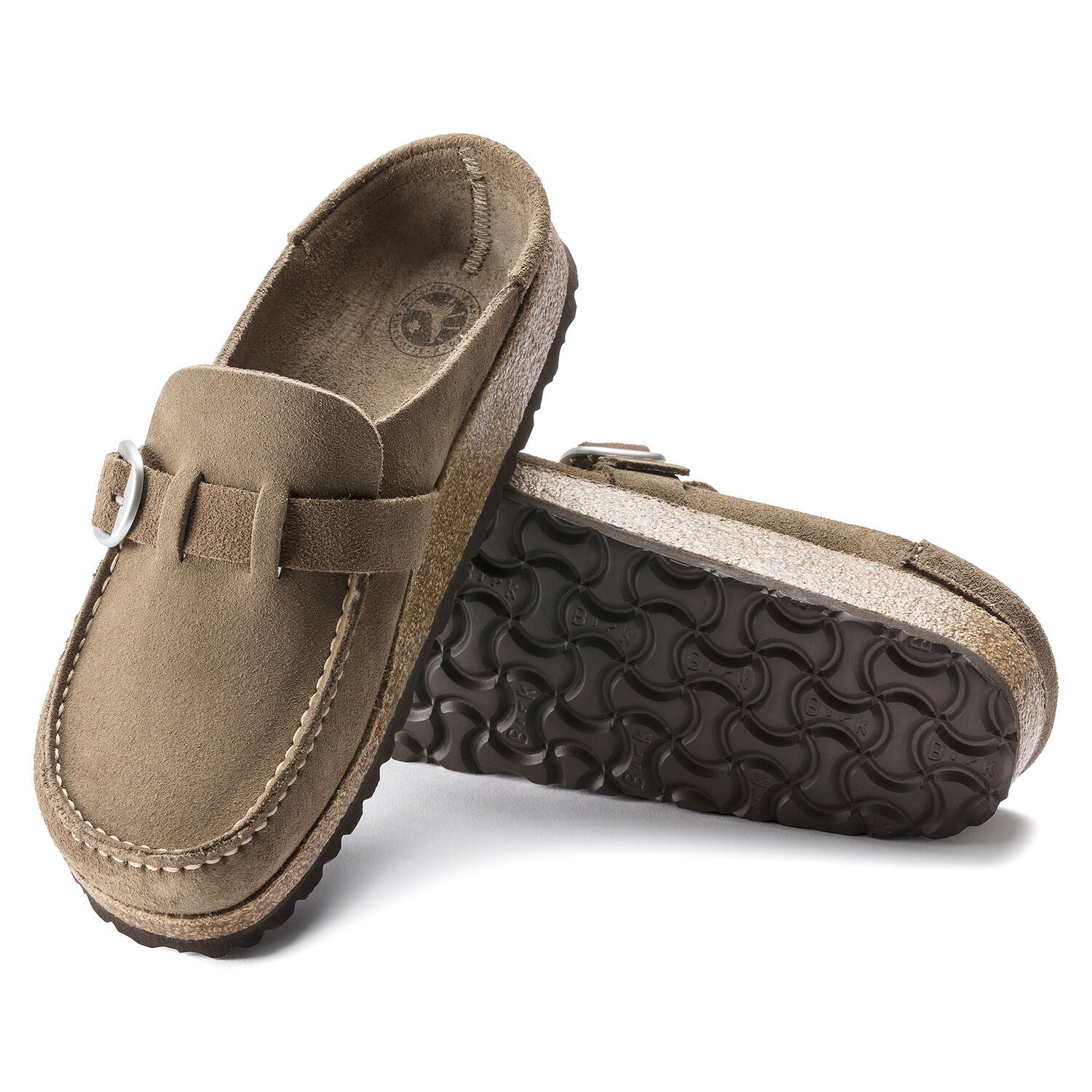Birkenstock Buckley Suede Leather Clog in Gray Taupe - Comfortable Slip-On Shoes for Women & Men - Perfect for Home, Office & Casual Wear