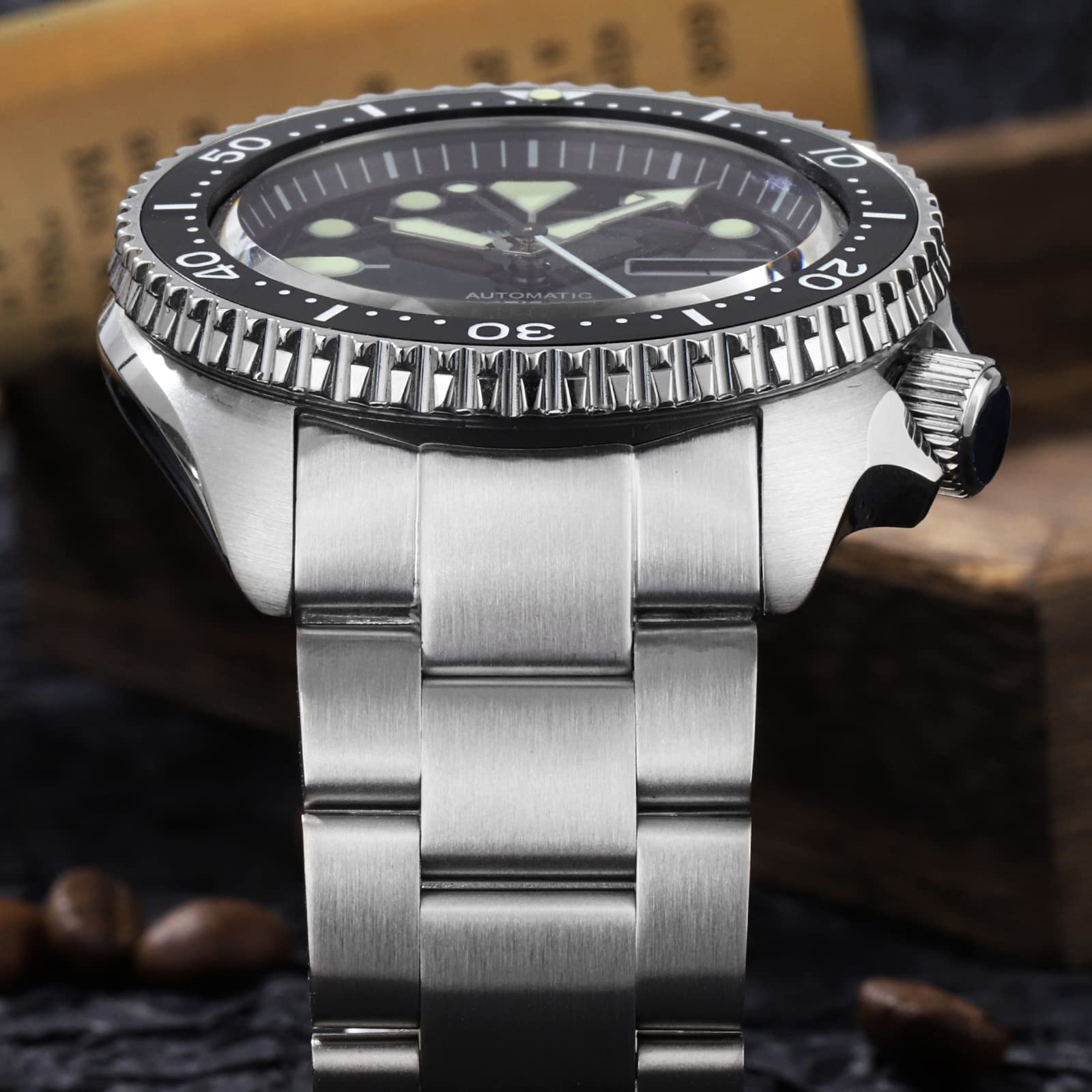 Tactical Frog Heimdallr SKX007 Men's Automatic Diving Watch - NH36A Movement, Sapphire Crystal, 200M Water Resistant, C3 Luminous, 42mm Dial - Perfect for Scuba Diving, Outdoor Adventures & Everyday Wear