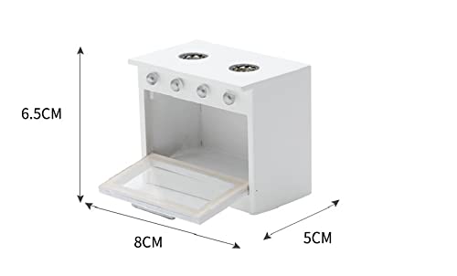 1:12 Scale Dollhouse Miniature Wooden Stove Oven - Realistic Kitchen Accessory & Cooking Cabinet for DIY Dollhouse Scenery, Home Decoration & Collectibles - Perfect for Miniature Enthusiasts & Model Builders