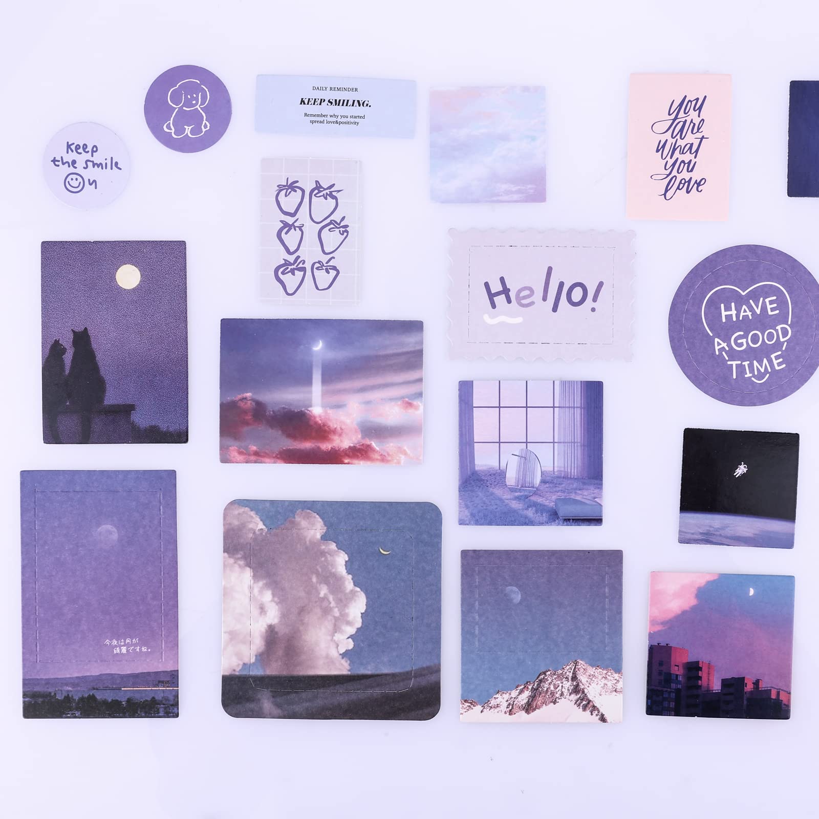 SAVITA Aesthetic Scrapbook Kit - Purple Journaling Supplies with Stickers, Washi Tapes & Stationery | Perfect DIY Scrapbooking Gift for Women & Girls | Great for Memory Books, Bullet Journals & Craft Projects (D21032)