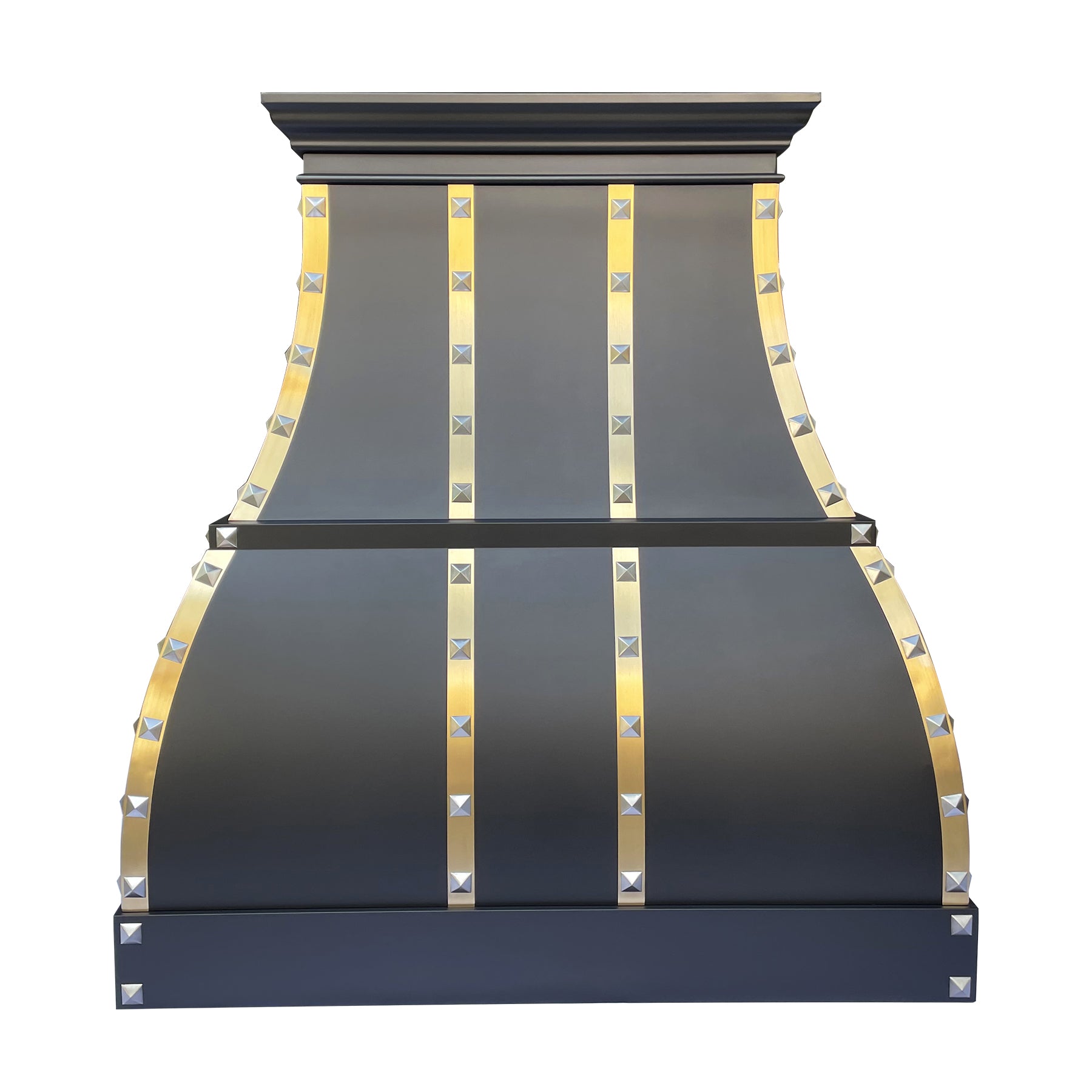 Premium RHM Stainless Steel Custom Range Hood with Square Rivets - SH1 C3B Model - Modern Kitchen Ventilation for Home & Restaurant Use