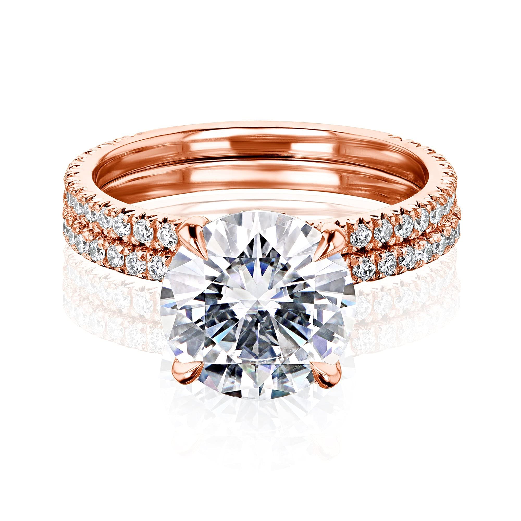 Kobelli Moissanite Wrap Basket Bridal Set - Elegant Wedding Ring Set for Women, Durable & Sparkling Engagement Rings | Perfect for Proposals, Anniversaries, and Bridal Jewelry Collections