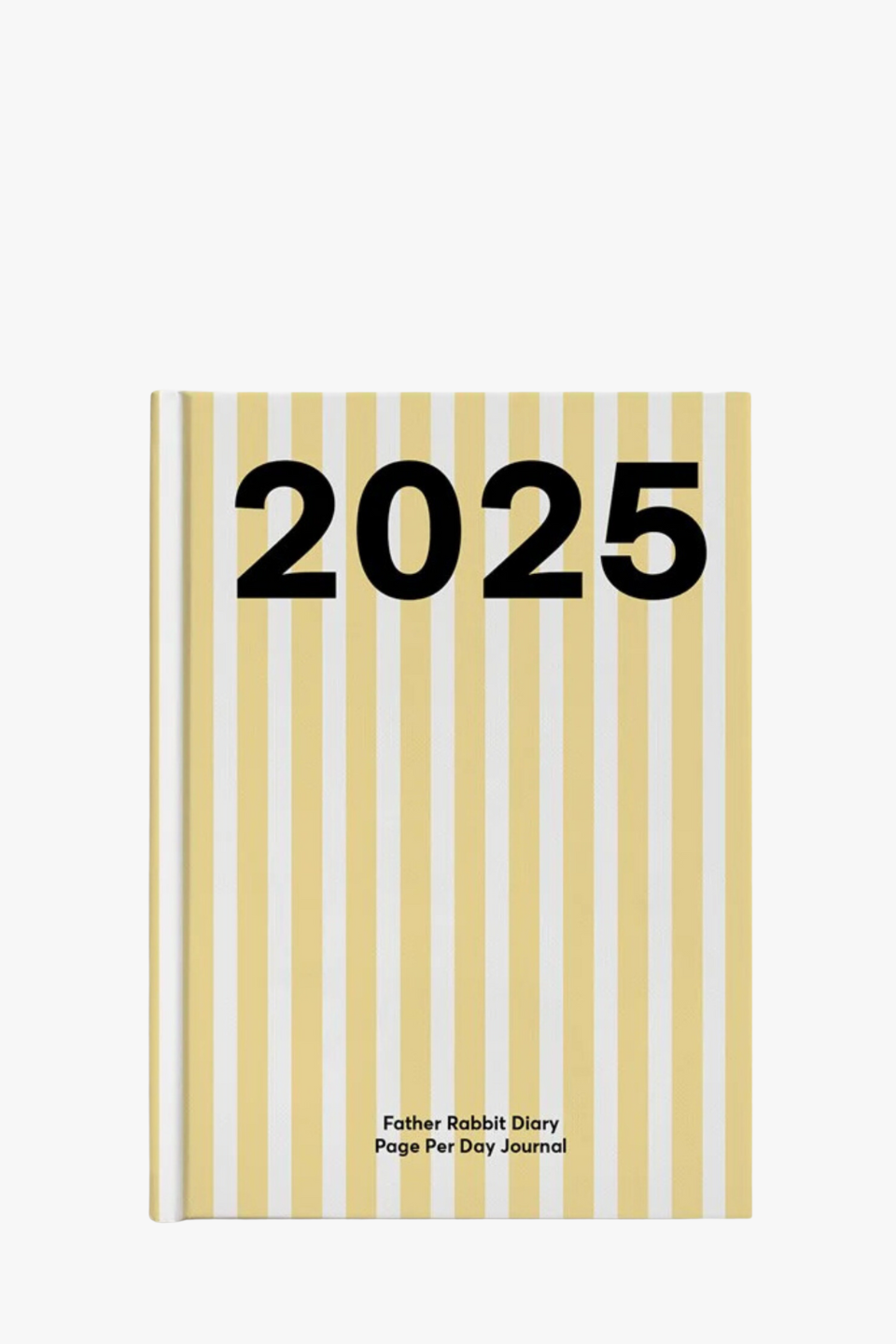 Butter Stripe Daily Planner 2025 - A5 Size, Hardcover, Weekly & Monthly Layout - Perfect for Work, School & Personal Organization