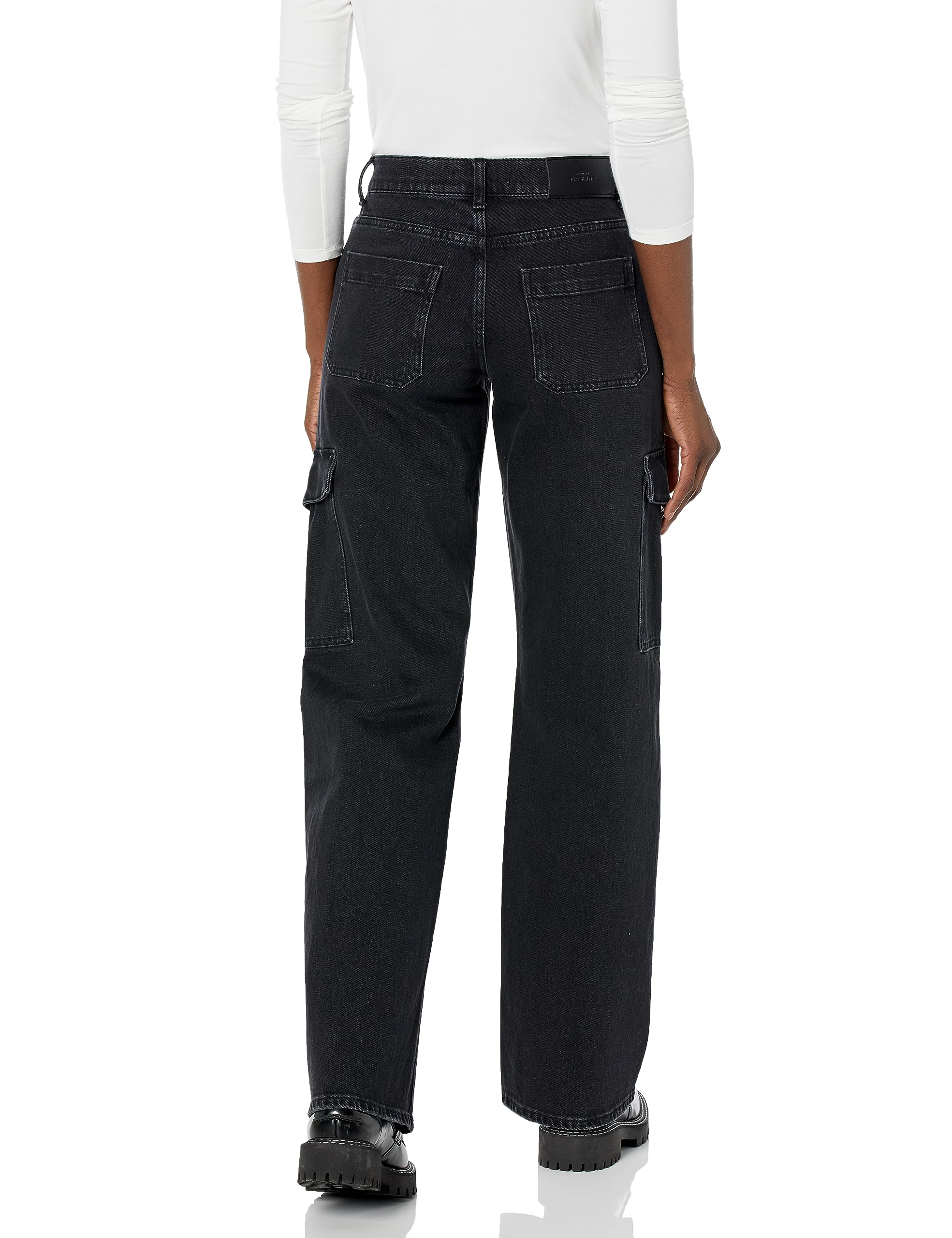 7 For All Mankind Women's Tess Cargo Pants - High Waisted Stretch Denim Jeans with Utility Pockets | Casual & Workwear Style for Everyday Comfort