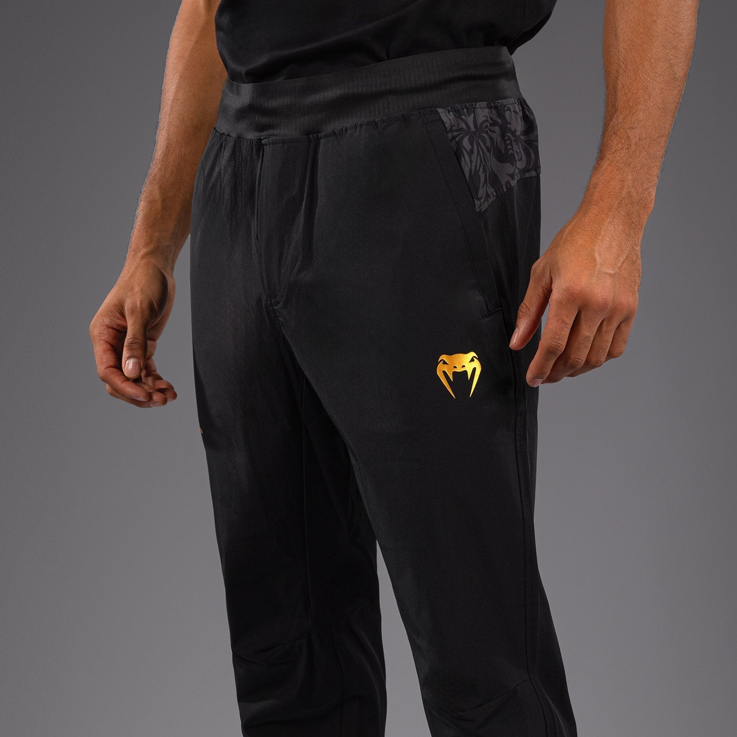 Venum x Topuria Unmatched Edition Joggers - Black/Gold MMA Training Pants for Men | Lightweight & Comfortable Workout Joggers for Gym, Running & Streetwear