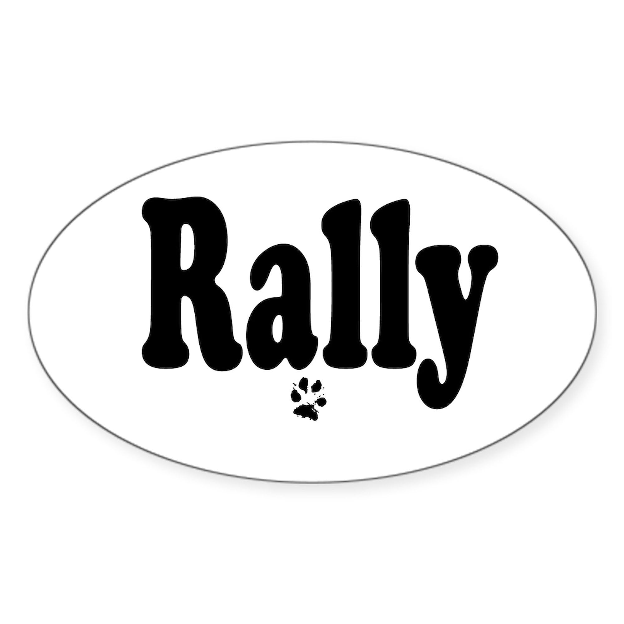 Rally Oval Car Sticker - Durable Bumper Decal for Cars & Trucks