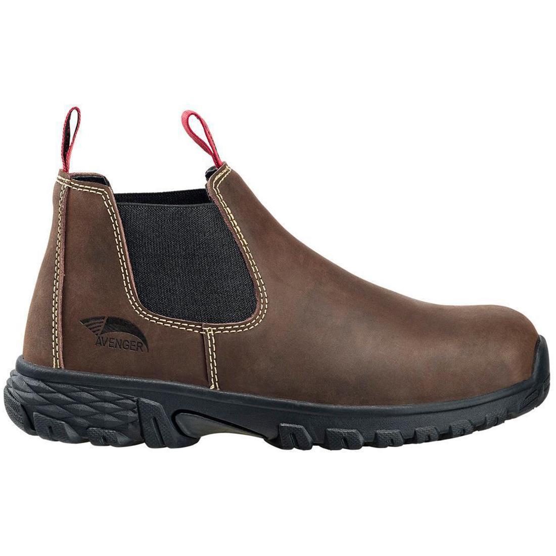 Flight Women’s SD10 Alloy Toe Romeo Work Shoe - Brown Leather Slip-Resistant Safety Shoes for Construction, Warehouse & Industrial Work