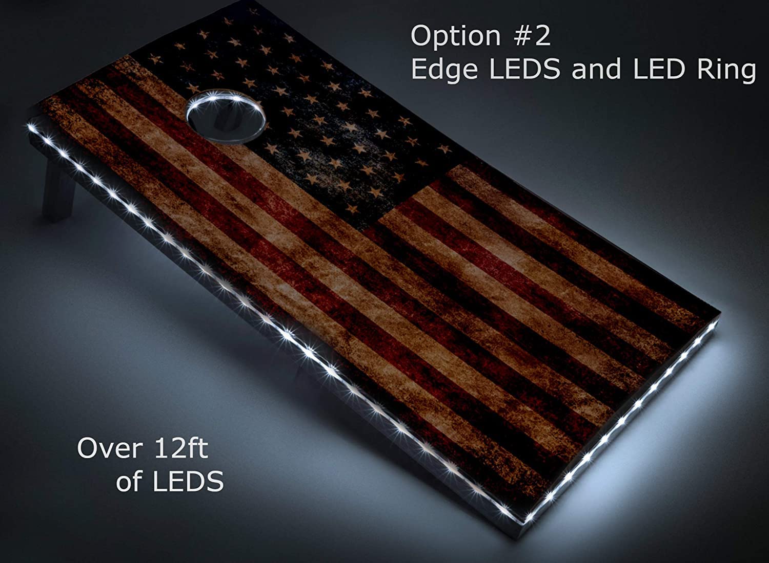 Tournament Grade 4'x2' Distressed American Flag Cornhole Boards Set with 8 Bean Bags & Carry Case - Premium Outdoor Lawn Game for Tailgating, Backyard Parties, BBQs, and Camping - Rustic Patriotic Cornhole Game