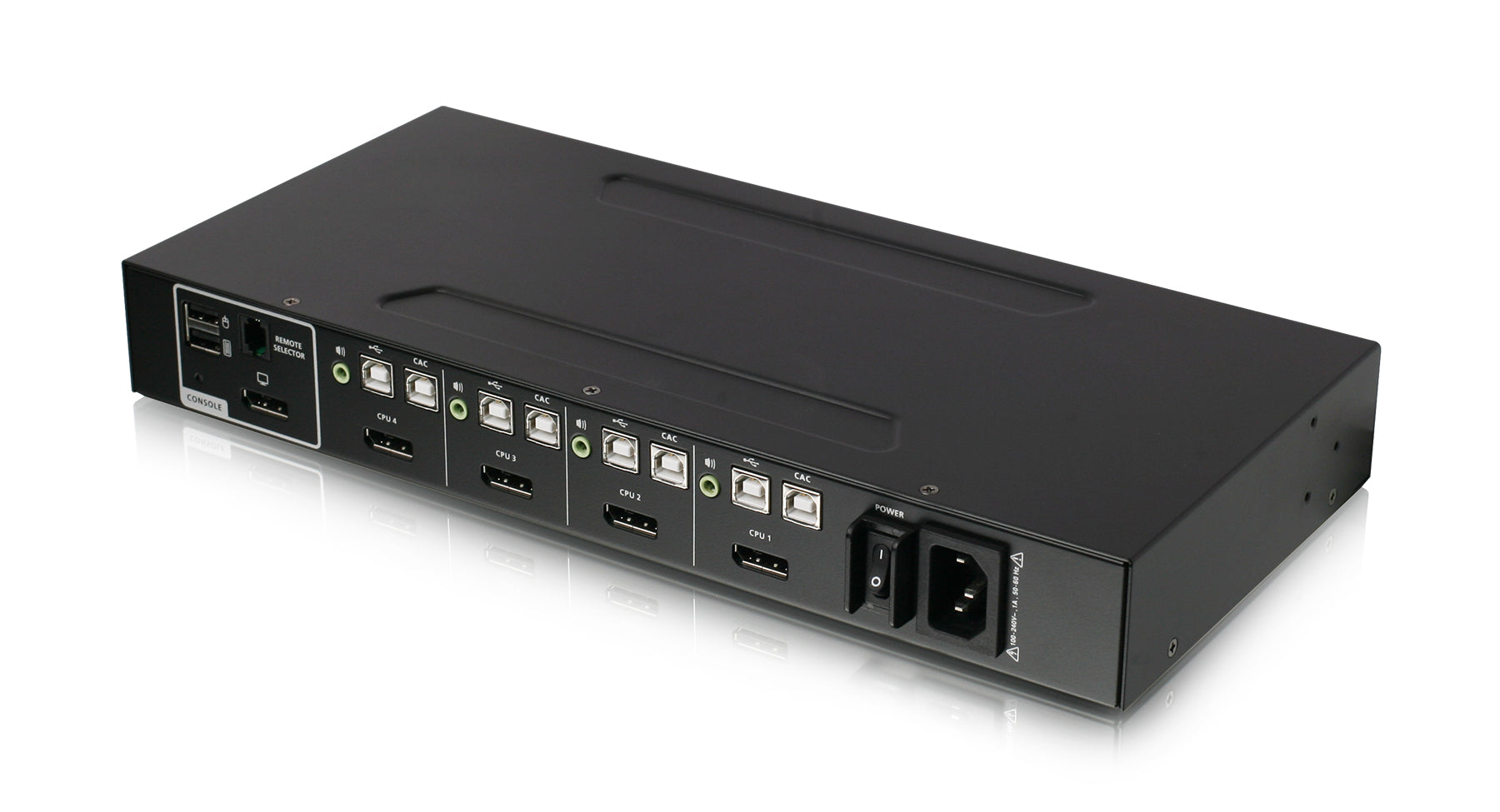 4-Port DisplayPort/HDMI KVM Switch with Audio & CAC Support - Universal Single View KVM for Multi-Computer Control | Ideal for Home Office, Gaming Setup & IT Workstations