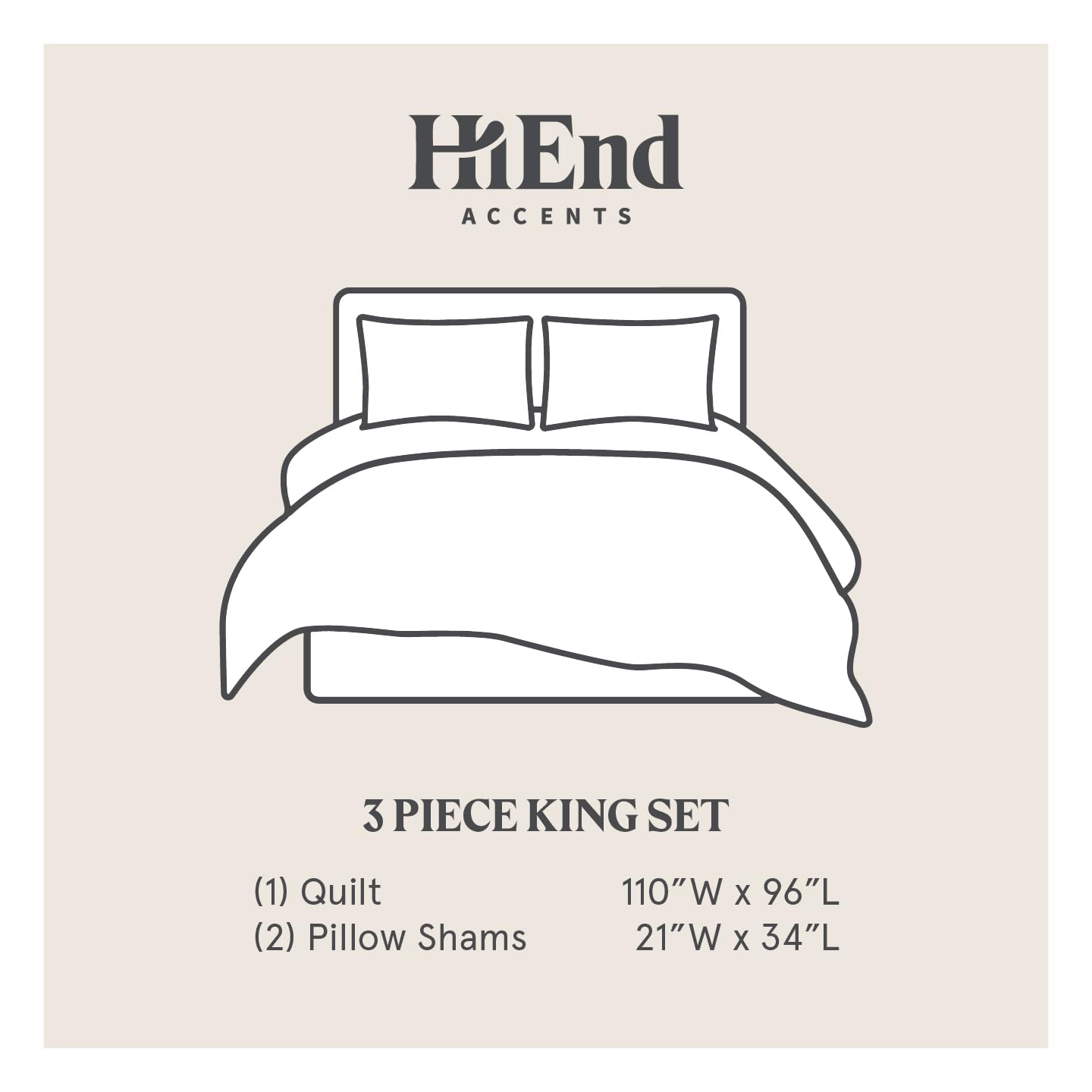 Premium Stonewashed Cotton Velvet 3-Piece King Size Quilt Set with Pillow Shams - Soft Lightweight Gray Solid Bedding for Cozy Nights | Classic Traditional Bed Cover for Master Bedroom or Guest Room Decor