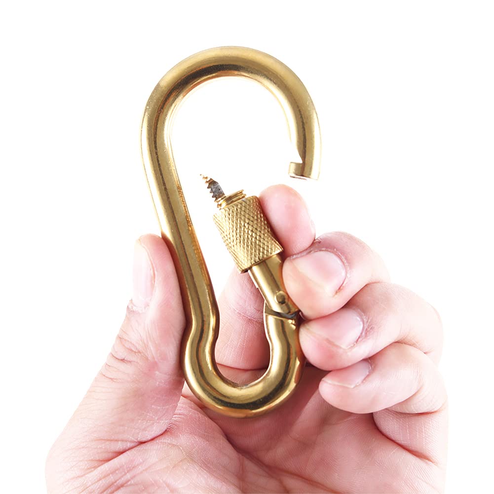 Heavy Duty PROND Locking Carabiners - 316 Stainless Steel Screw Gate Carabiner Hooks for Climbing, Hiking, Camping & Outdoor Gear Safety
