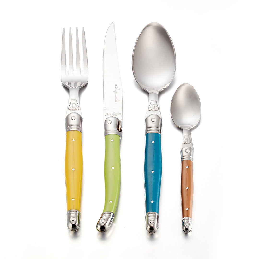 Provence 24-Piece Stainless Steel Flatware Set - Elegant Silverware for 6 Place Settings - Perfect for Dinner Parties, Weddings & Everyday Dining