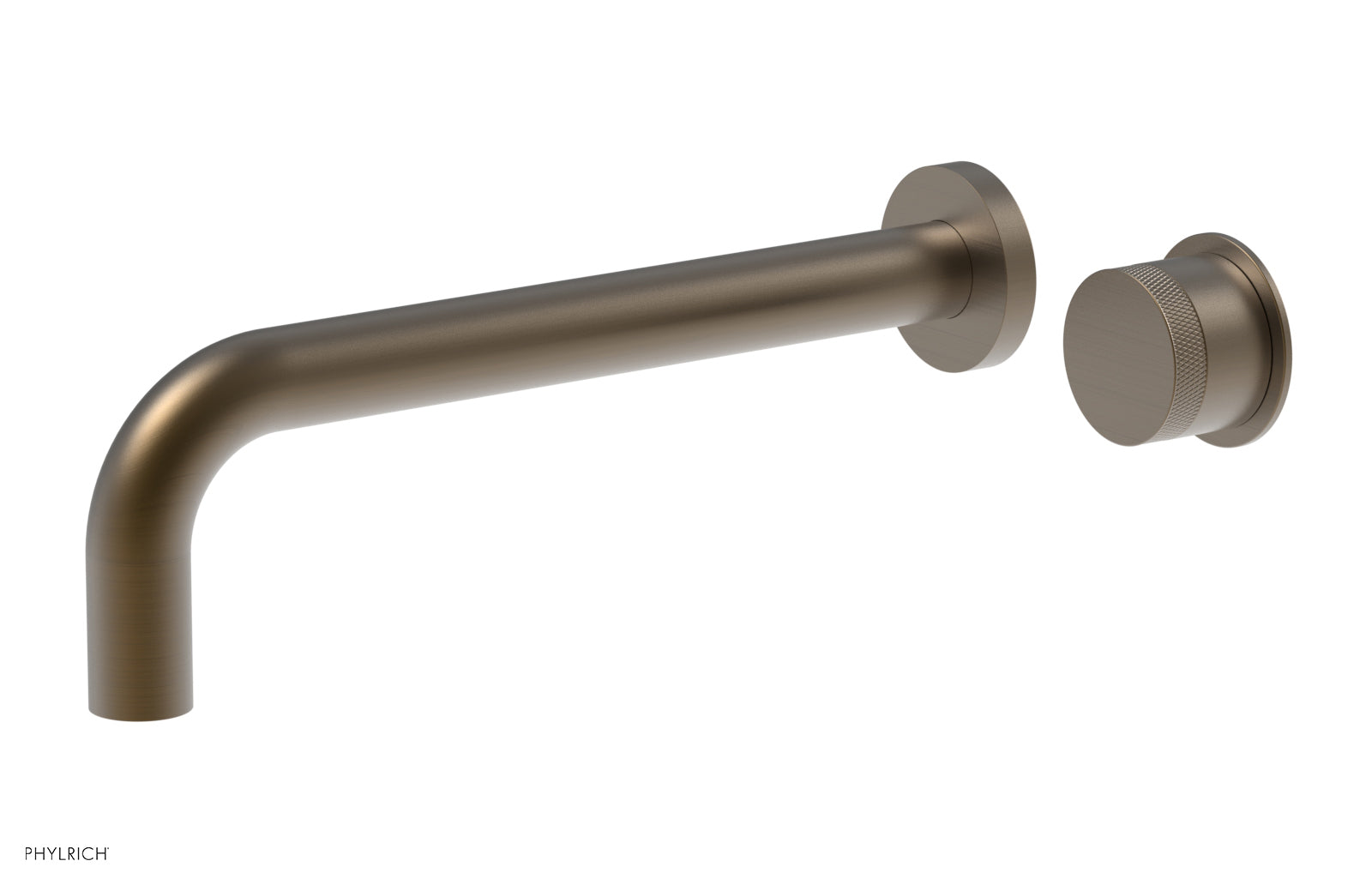 Basic II 10 Single Handle Wall Mount Lavatory Faucet Set with Knurled Handle - 230 18 10 - Perfect for Bathroom Sink, Powder Room & Guest Bath Installation