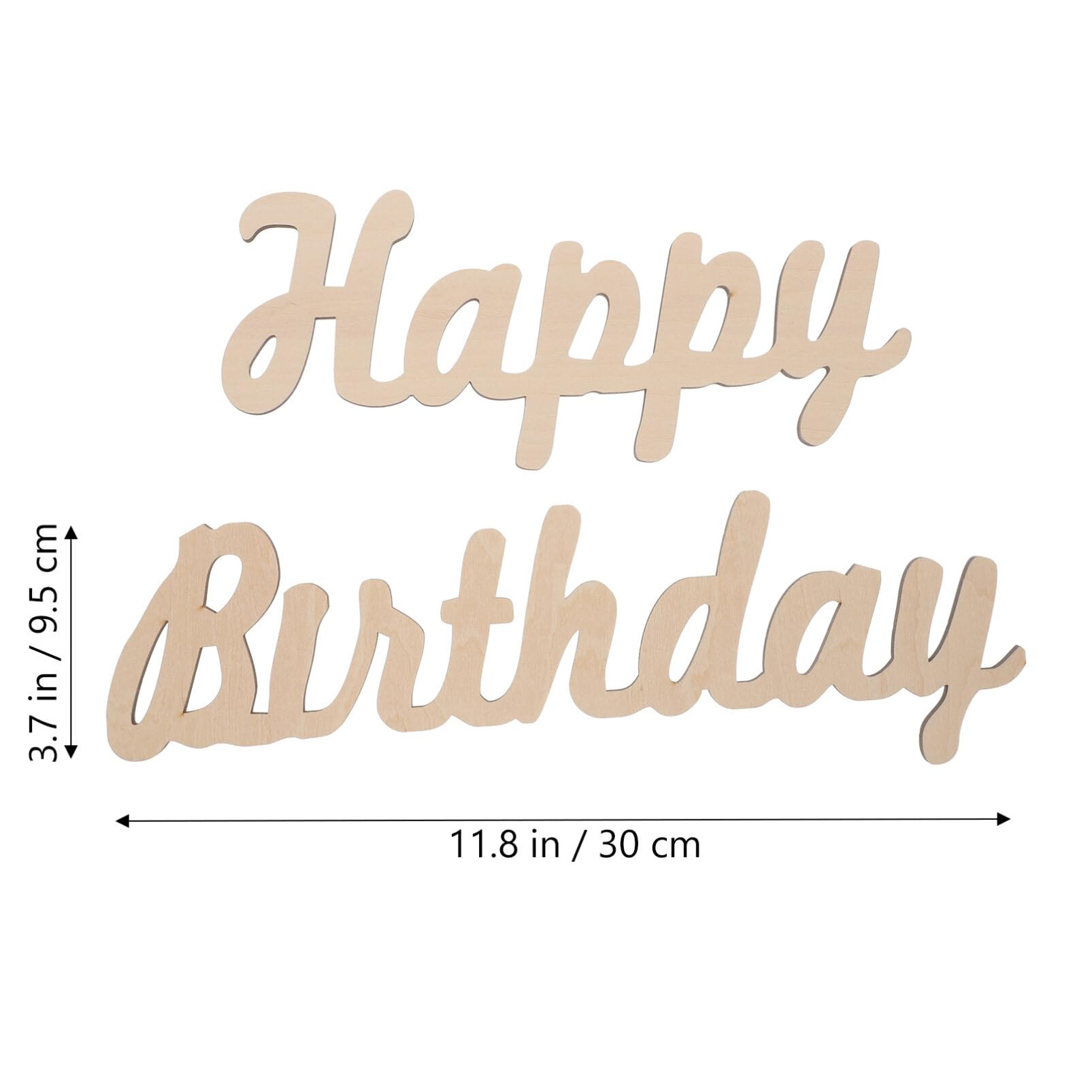 Happy Birthday Wooden Sign - Unfinished Wooden Cutout Letters Plaque for Home Decor, Wedding, Baby Shower & Party - Perfect for Wreath, Door & Wall Decoration - DIY Craft Project for Personalized Gifts