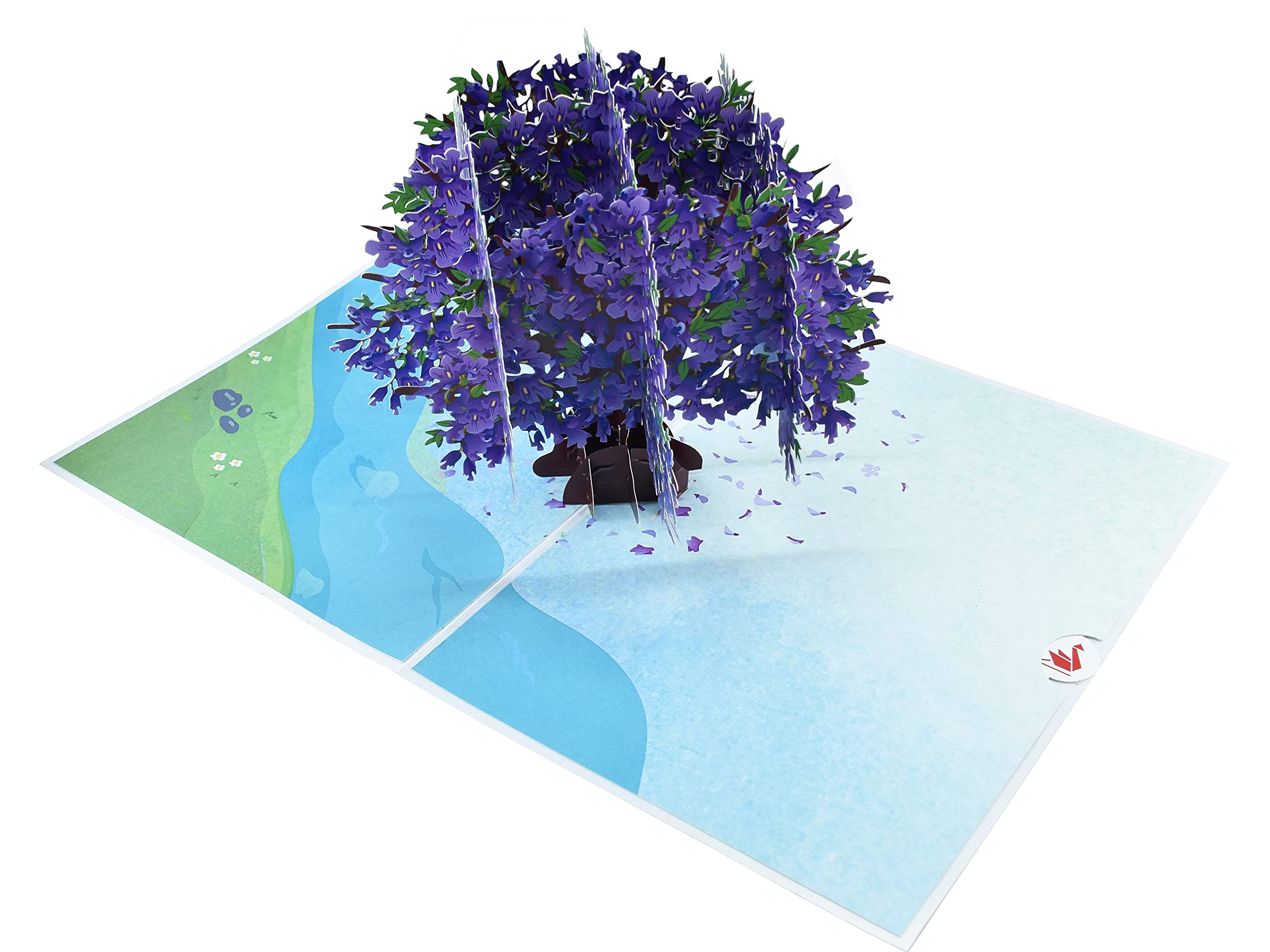 Jacaranda Tree Pop Up Greeting Card - Elegant Birthday, Mother's Day, Father's Day, Valentine's & Retirement Gift - Perfect for Special Occasions & Thoughtful Surprises