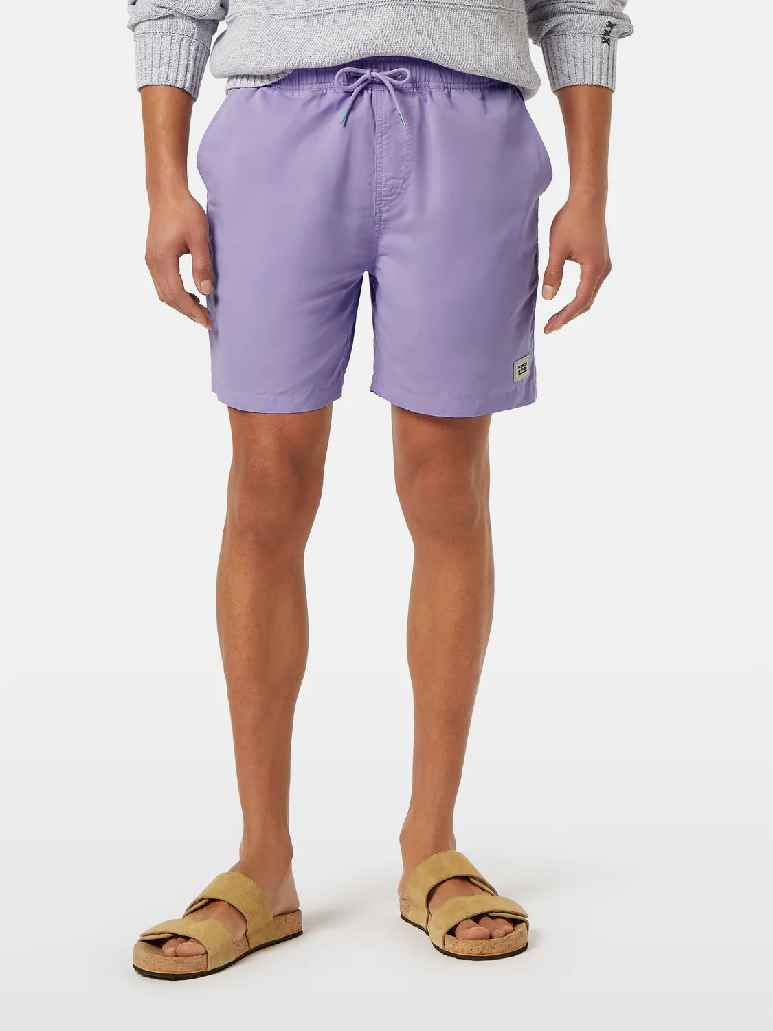 Scotch & Soda Men's Solid Color Mid-Length Swim Shorts - Quick-Dry, Comfortable Beach & Pool Swimwear for Summer Vacation