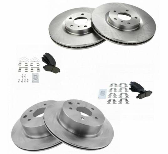 High-Performance Front & Rear Ceramic Brake Pads & Rotors Kit for Nissan Maxima 2016-2023 - Low Noise, Dust-Free, Durable - Perfect for Daily Commute, City Driving & Highway Use