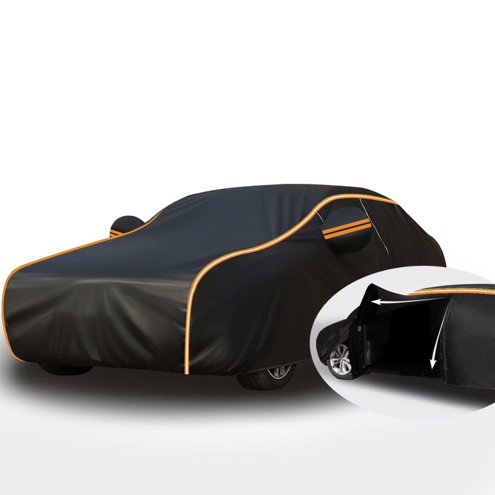 Waterproof Mazda 5 Minivan Car Cover 2005-2008 - UV Protection, Windproof Straps & Mirror Pockets - Thick All-Weather Protection (Black) - Ideal for Outdoor Parking, Winter Storage & Vehicle Protection