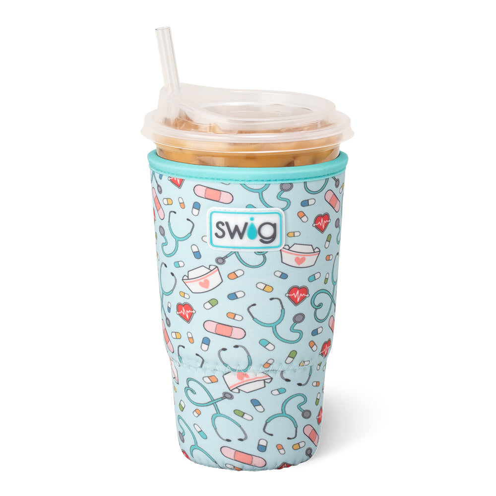 Scrub Life Large Iced Cup Coolie - Insulated Sleeve for 30oz Tumblers, Perfect for Nurses, Healthcare Workers & Coffee Lovers - Keep Drinks Cold at Work or On-The-Go