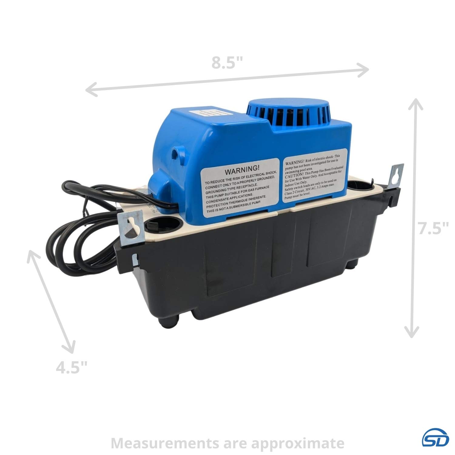 CP230 SPCP230 HVAC Condensate Pump 230V with 80dB Audible Alarm - High Efficiency Water Removal for Air Conditioners & Furnaces - Ideal for Residential & Commercial HVAC Systems