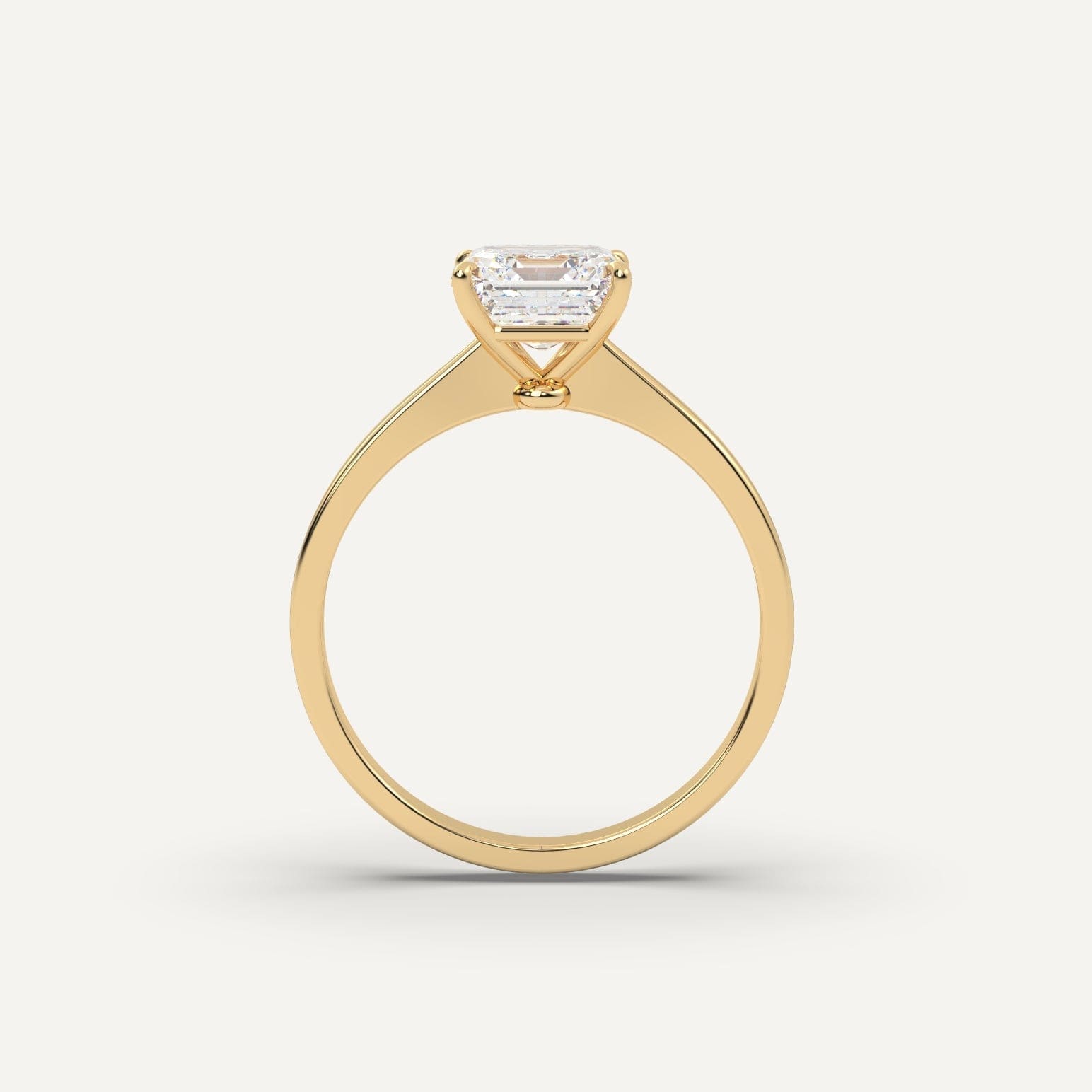 2 Carat Asscher Cut Diamond Ring – Elegant Solitaire Engagement Ring for Women, Perfect for Proposals, Weddings & Anniversaries | Durable 14K White Gold Setting