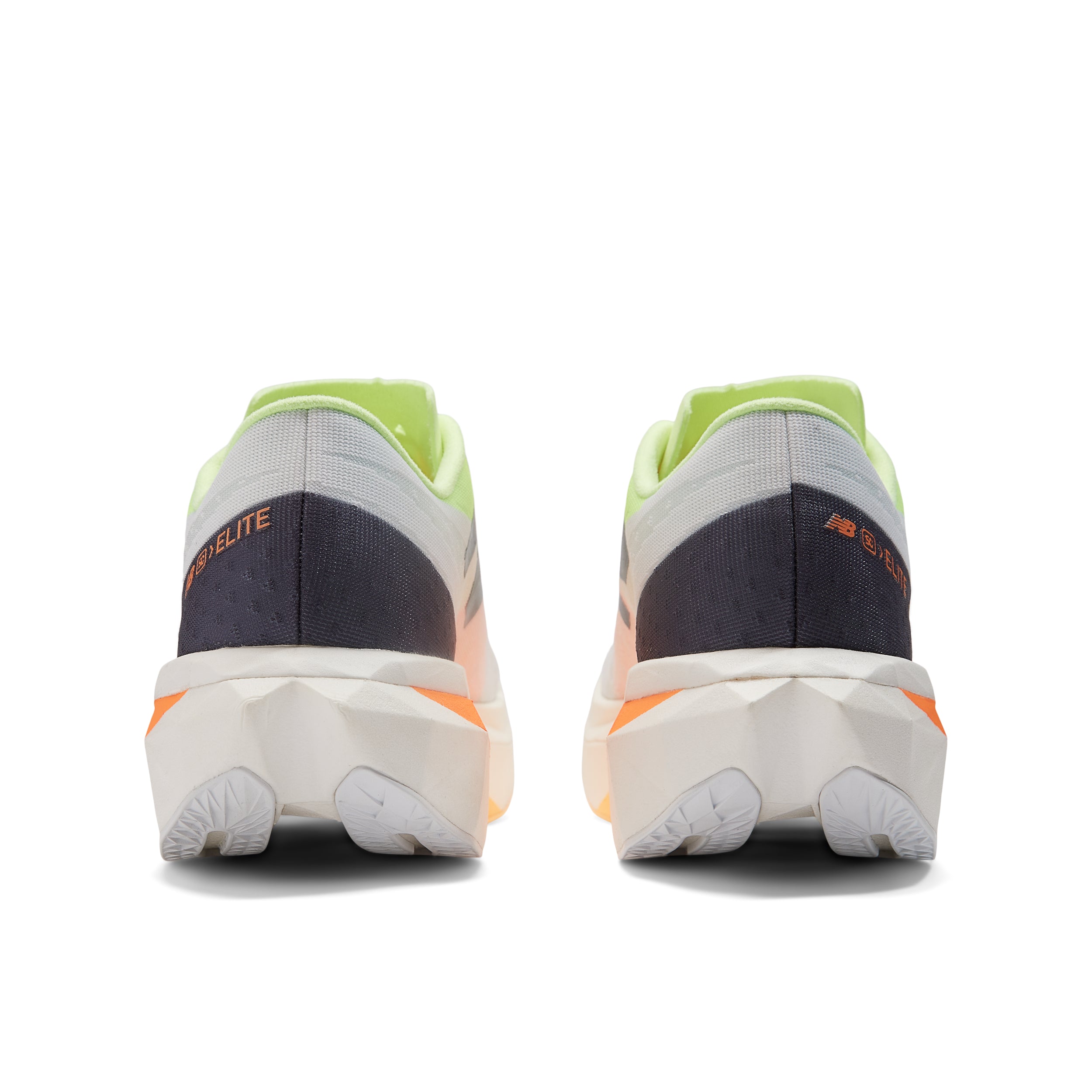 Men's FuelCell SuperComp Elite 4 Running Shoes - LA White/Bleached Lime Glo/Hot Mango | Lightweight Performance Sneakers for Marathon Training & Road Racing