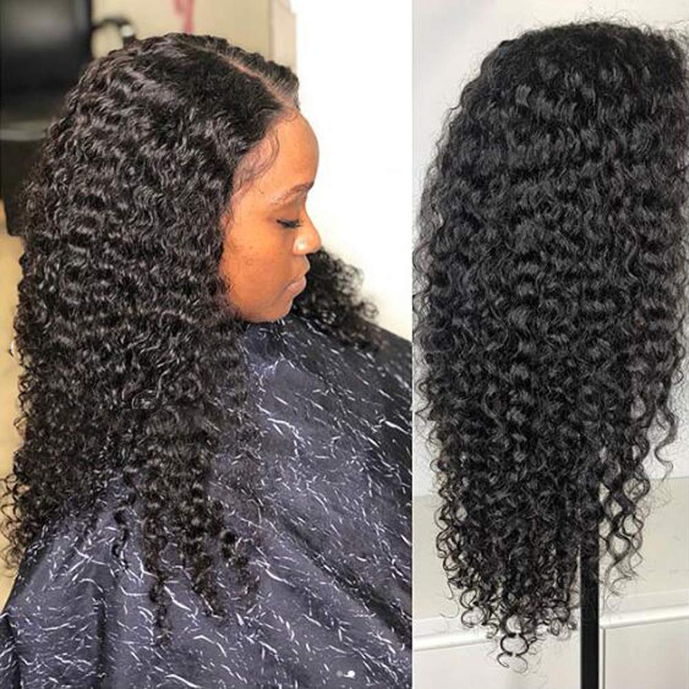 130 Density Unprocessed Brazilian Virgin Human Hair Wigs - Glueless Curly Lace Front Wig with Baby Hair for Black Women (16 Inch) | Perfect for Daily Wear, Parties & Protective Styling