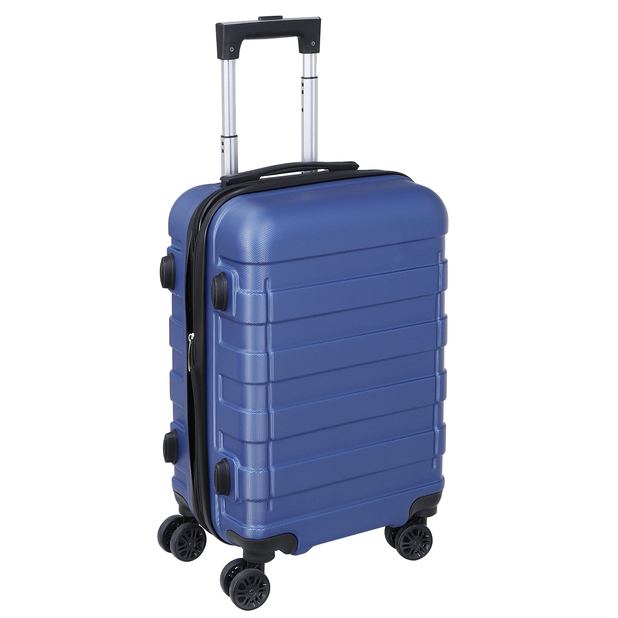 HomGarden 21 Inch Expandable Hardside Carry-On Luggage with Spinner Wheels & TSA Lock - Lightweight Suitcase for Air Travel, Business Trips & Weekend Getaways (Navy Blue)