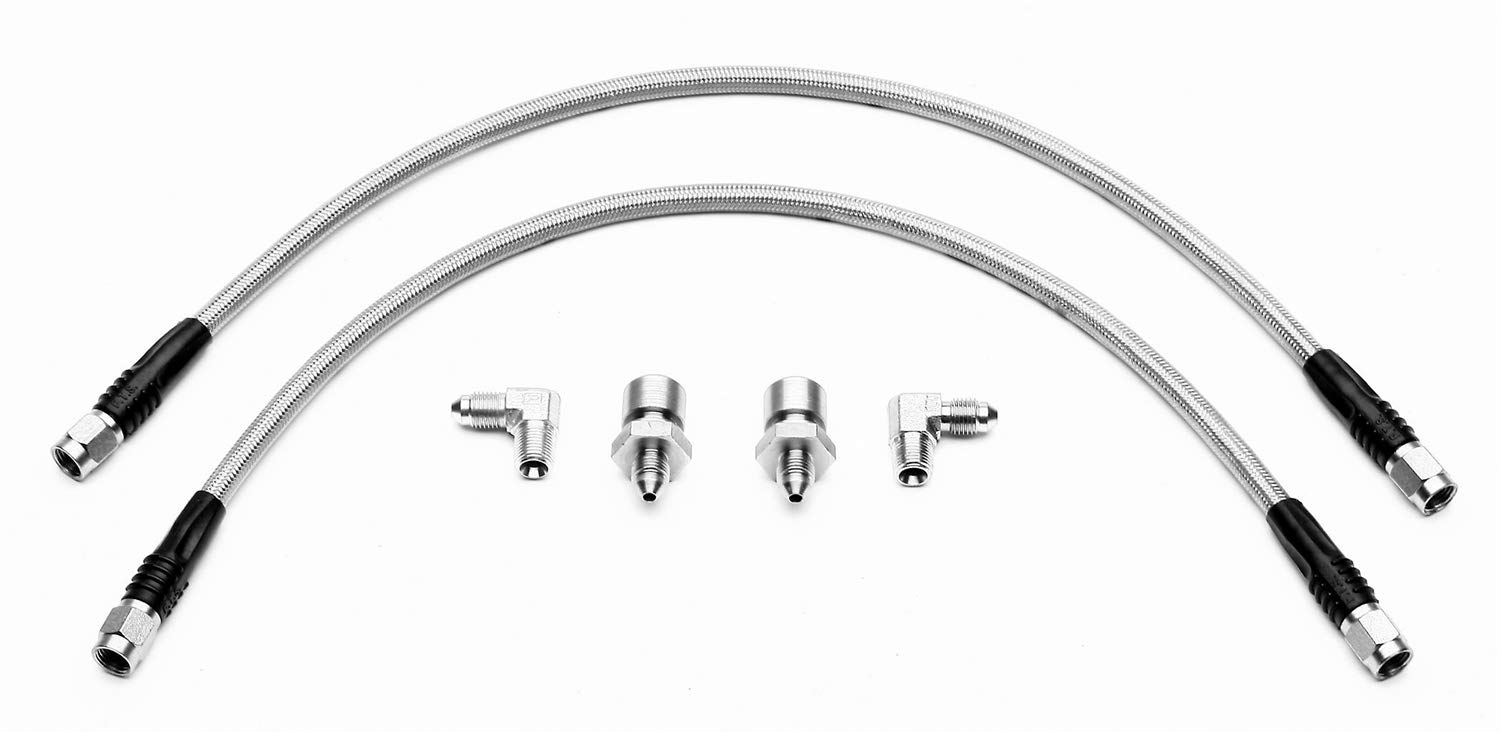 Wilwood 220-6420 Brake Flexline Kit - High Performance Stainless Steel Braided Hose for Cars, Trucks & Racing Vehicles | Perfect for Track Days, Off-Roading & Street Performance Upgrades