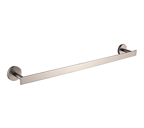 Kraus Imperium 24-Inch Brushed Nickel Towel Bar - Premium Bathroom Accessories for Modern Homes, Perfect for Showers, Baths, and Powder Rooms