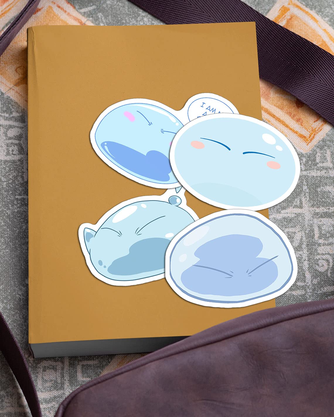 Funny Rimuru Tempest Slime Stickers 4-Pack (3 Inch) - Anime That Time I Got Reincarnated as a Slime Decals for Phone, Laptop, Skateboard & Car - Colorful Vinyl Stickers for Anime Fans & Collectors