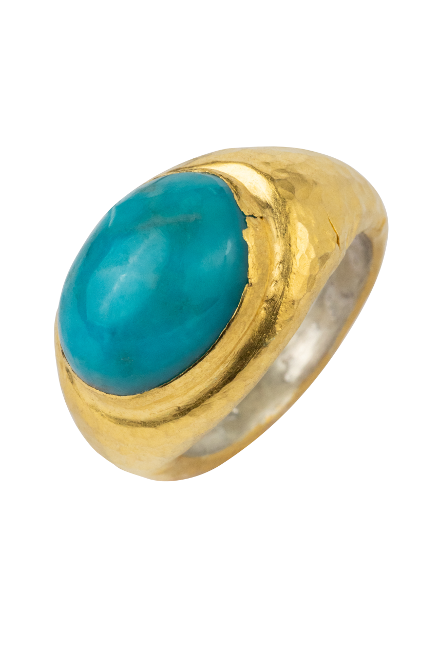 Sleeping Beauty Turquoise & Gold Ring – Elegant Handmade Jewelry for Women | Perfect for Gifts, Weddings & Everyday Wear
