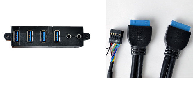 Lian Li USB 3.0 Multimedia Port with 20-Pin Connector - High-Speed Data Transfer for PC Case Front Panel - Perfect for Gaming Rigs and Workstation Builds